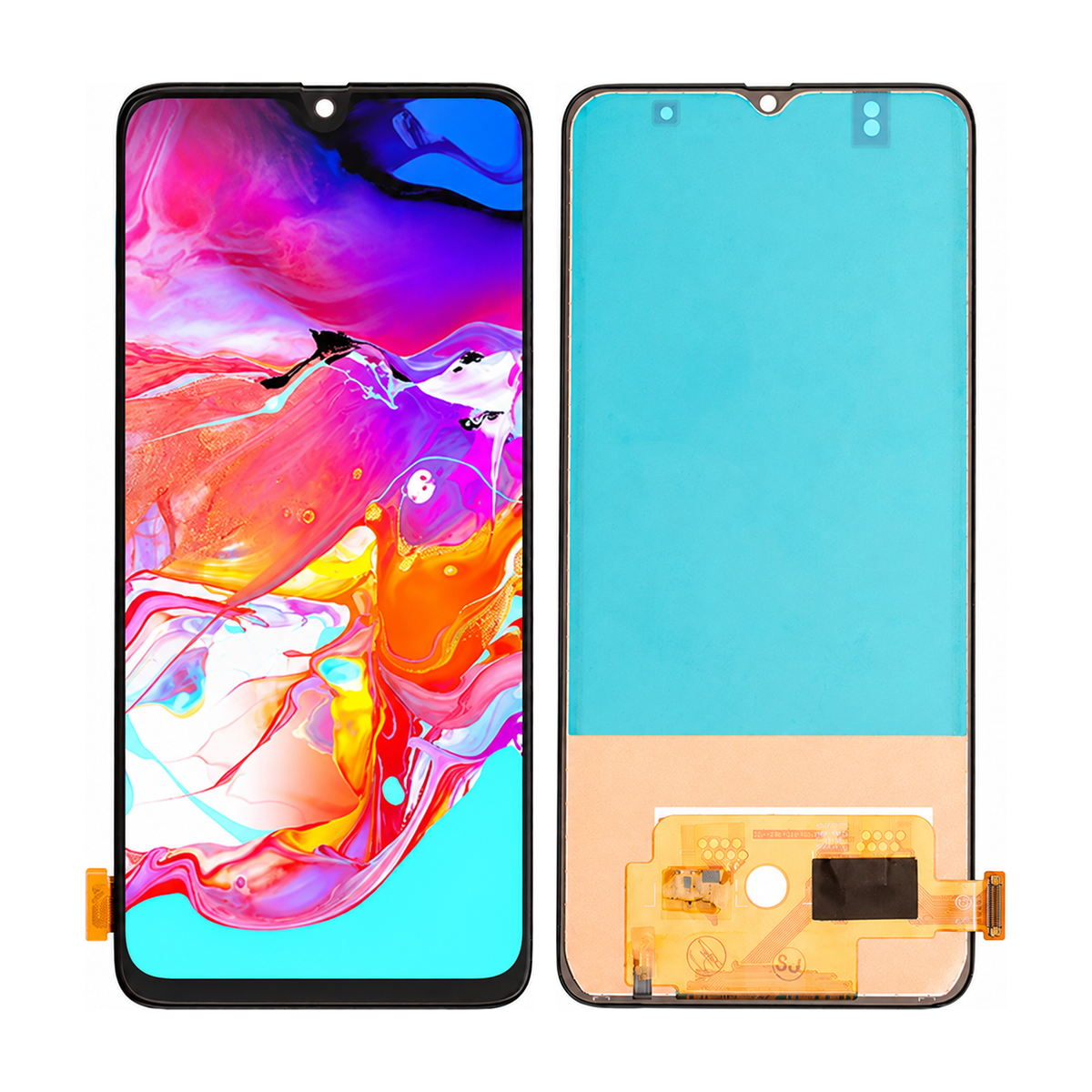 Phone screen assembly 1380098 — front and back, official pattern visual adaptation, unified layout test