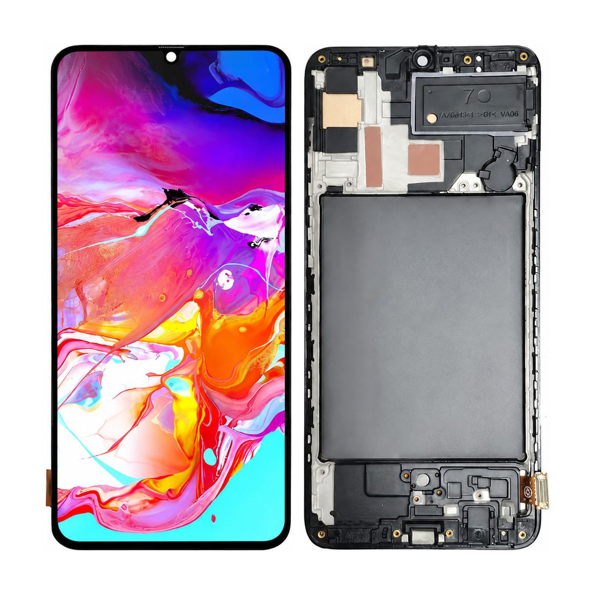Phone screen assembly 1380099 — front and back, official pattern visual adaptation, unified layout test