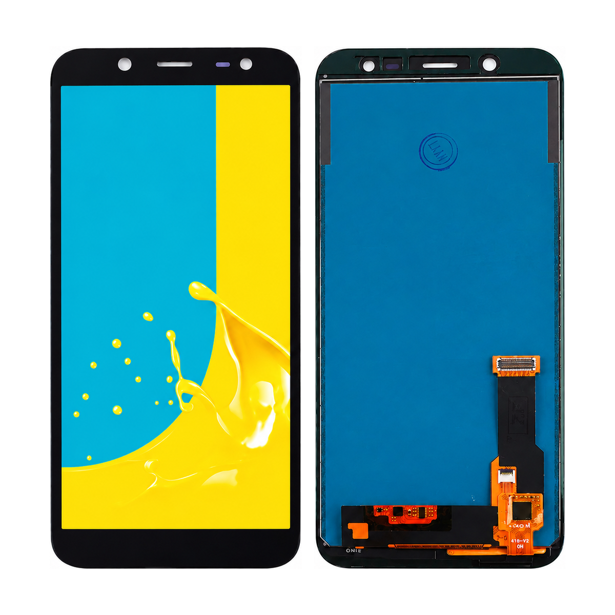 Phone screen assembly 1431087 — front and back, official pattern visual adaptation, unified layout test