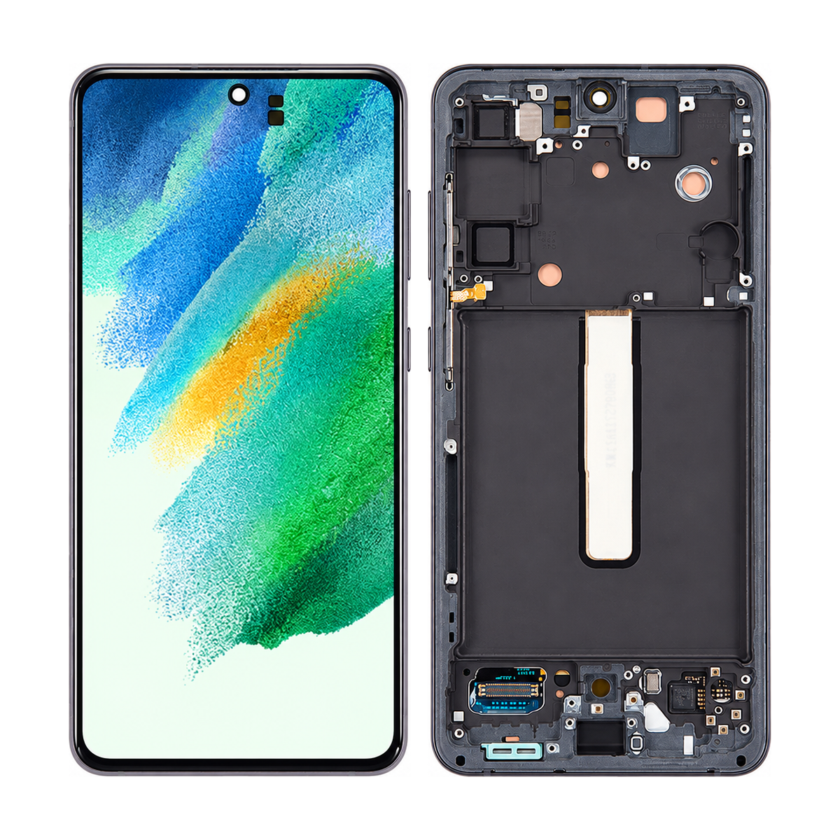 Phone screen assembly 1497422 — front and back, official pattern visual adaptation, unified layout test