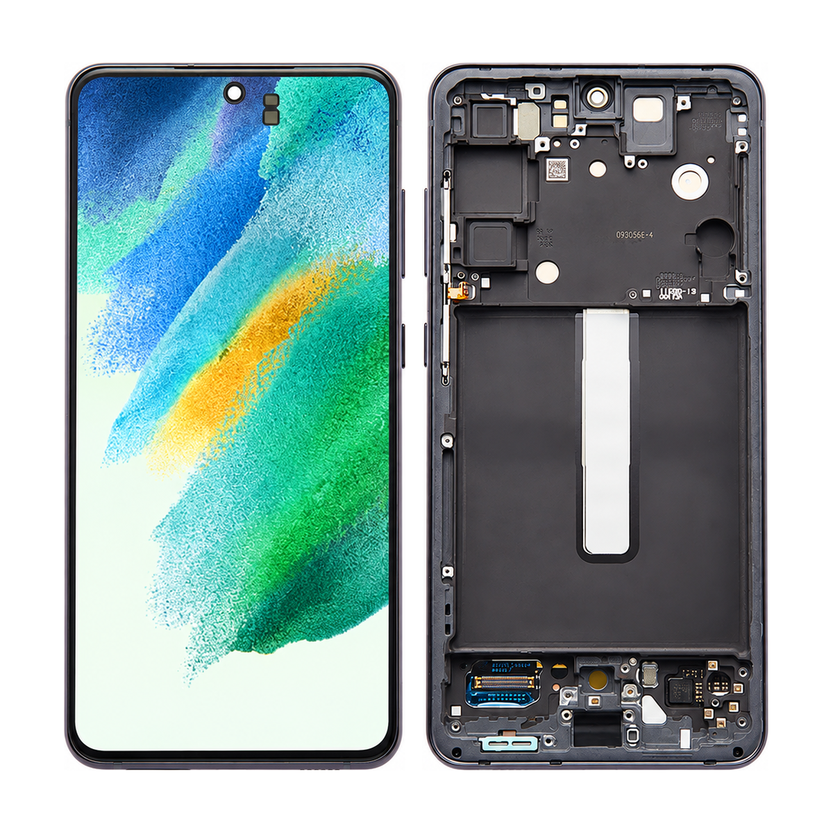 Phone screen assembly 1501647 — front and back, official pattern visual adaptation, unified layout test