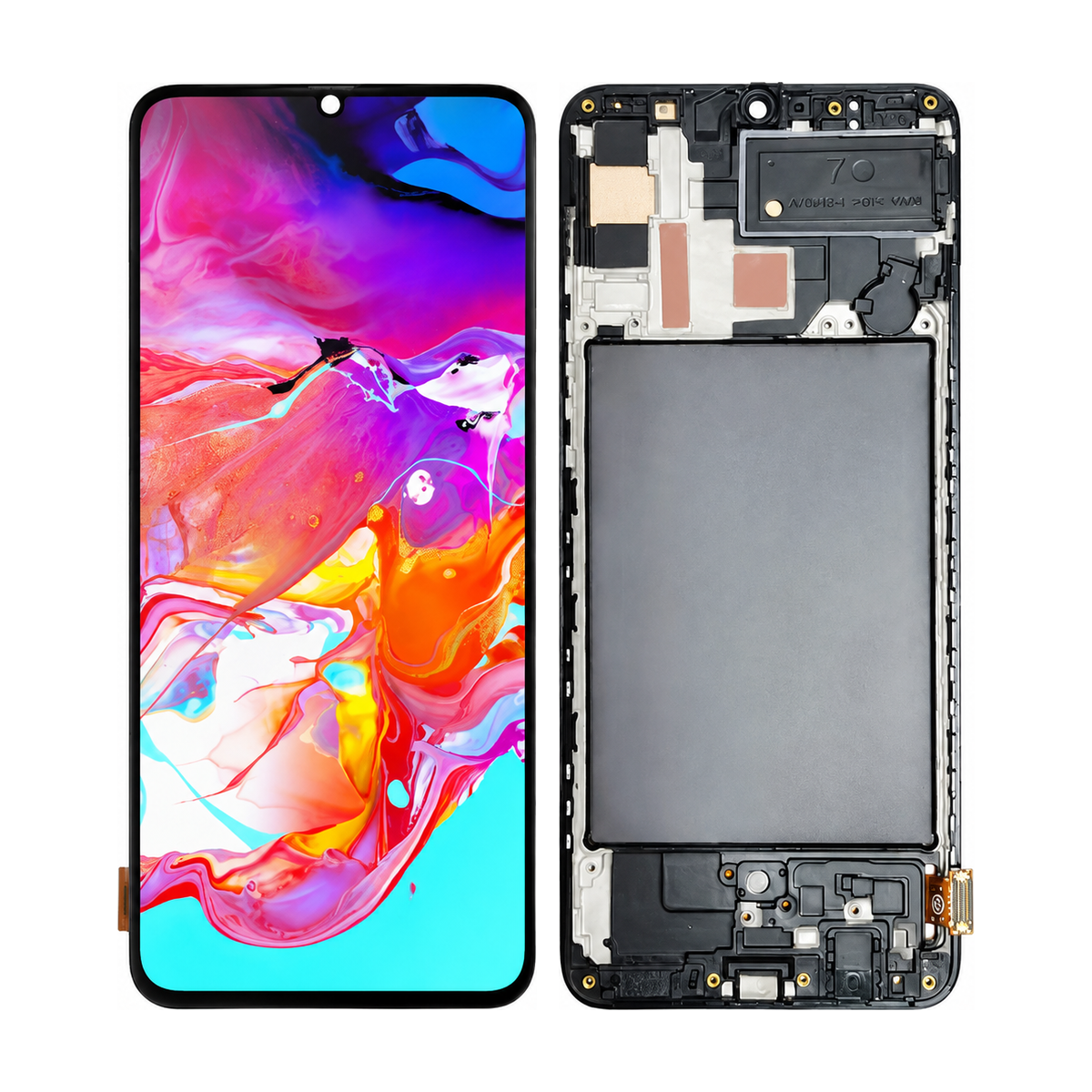 Phone screen assembly 1507000 — front and back, official pattern visual adaptation, unified layout test
