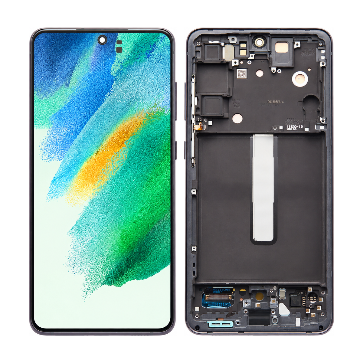 Phone screen assembly 1562690 — front and back, official pattern visual adaptation, unified layout test