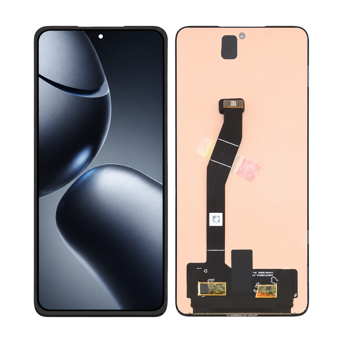 Phone screen assembly 1563073 — front and back, official pattern visual adaptation, unified layout test